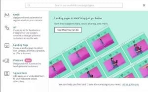 Creare una landing page con MailChimp