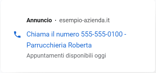 google ads numero telefono