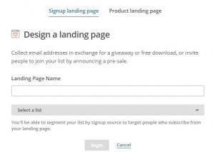 Signup Landing Page con MailChimp