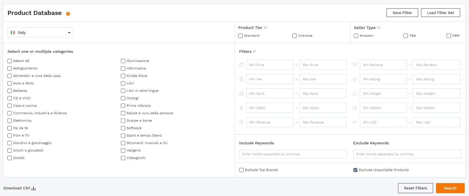 Product Database