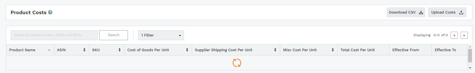 Product Costs