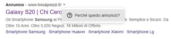 Google Ads Pulsanti