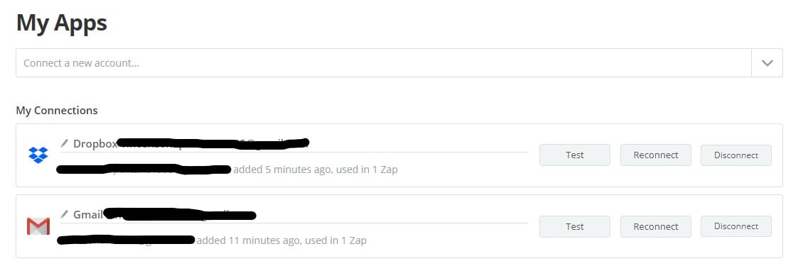 Zapier My Apps