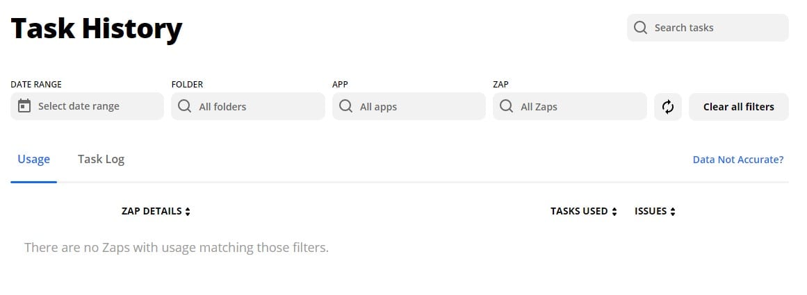Tasks History