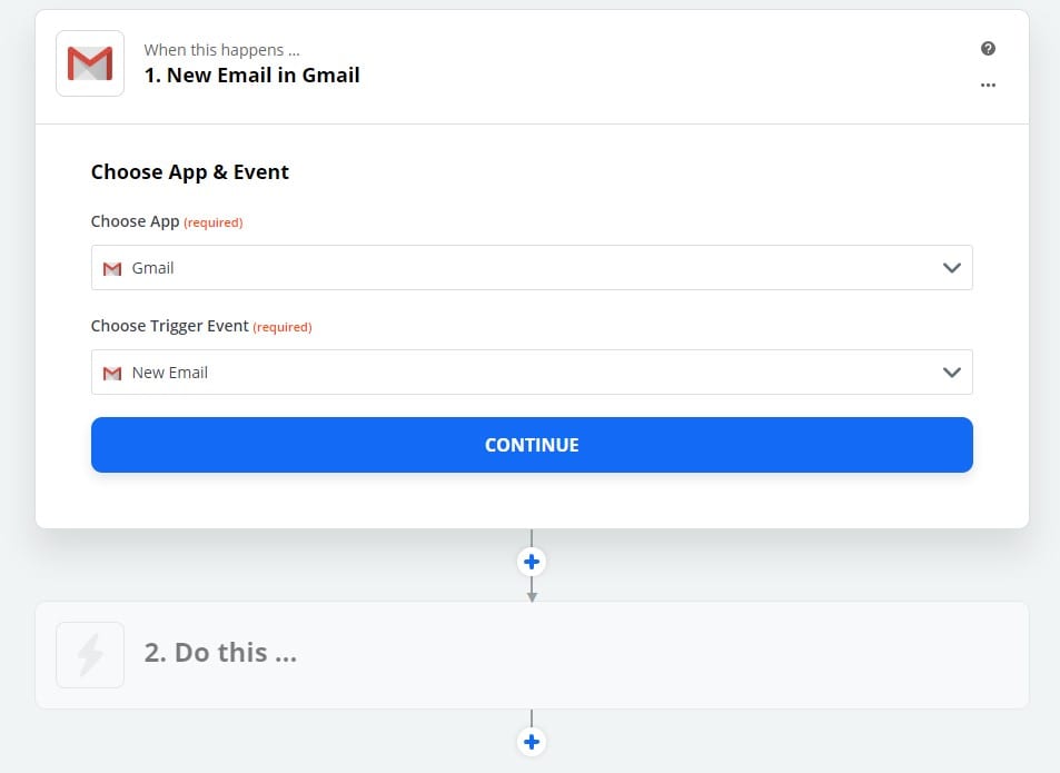 Make your zap 2 zapier