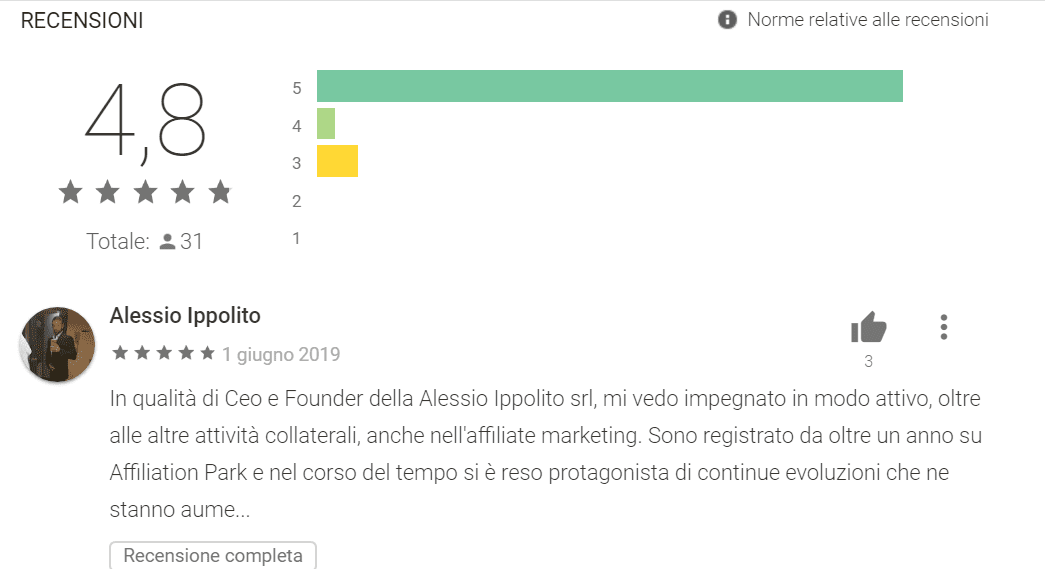 recensioni affiliationpark