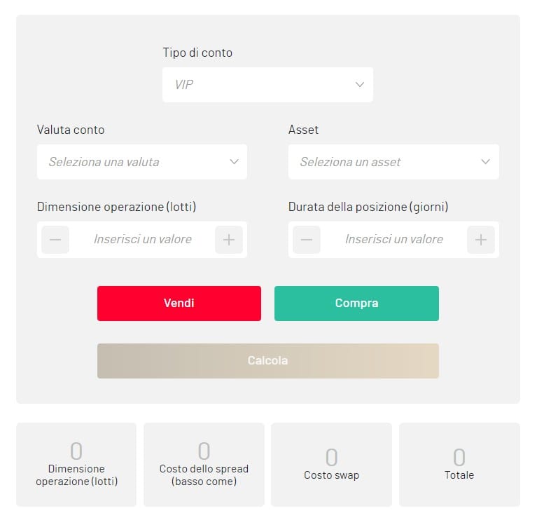 Calcolatore Investous